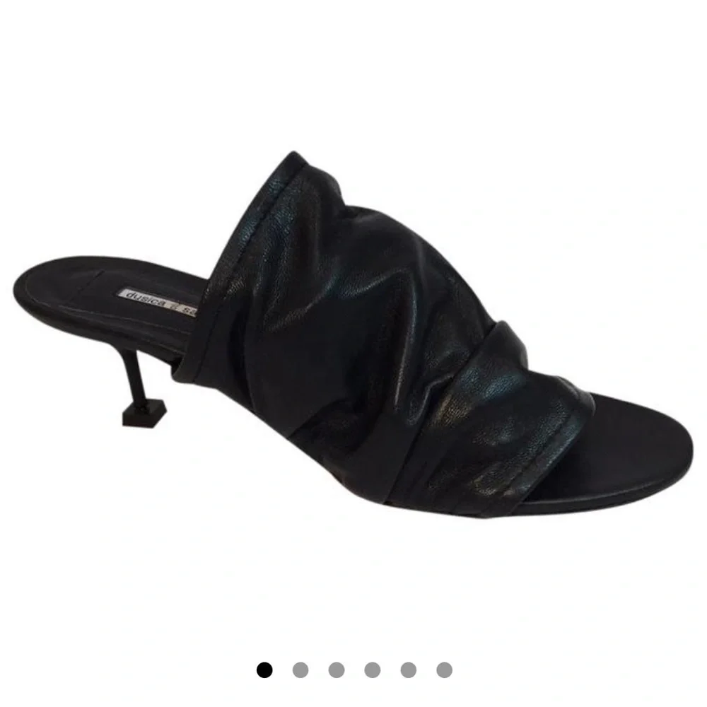 dusica dusica- Black Keba Mule Pumps - Picture 1 of 9